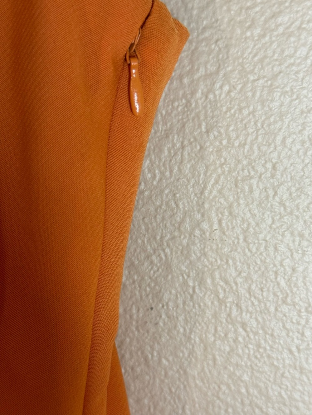 H&M Orange Ruched Mini Dress with Ruffle Hem XS - Picture 4 of 4
